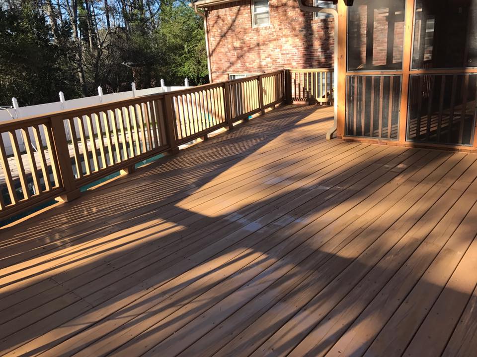 a patio/deck done by Commercial Painting Contractors Atlanta GA